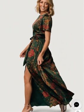 green velvet women's dress Long A-Line Prom Dress, Green Off the Shoulder Graduation Coat Size:16 T Perfect for formal events hand embroidery Lunya - Washable Silk